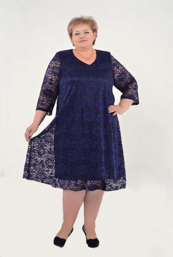 Платье "Джесс" (арт.185В) синий (Киргизия) — размеры 68