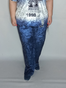 Брюки   "Адик велюр" синий