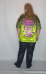 Футболка велюр "2617 Олива" (Корея, разные  фабрики) — размеры ЕДИНЫЙ