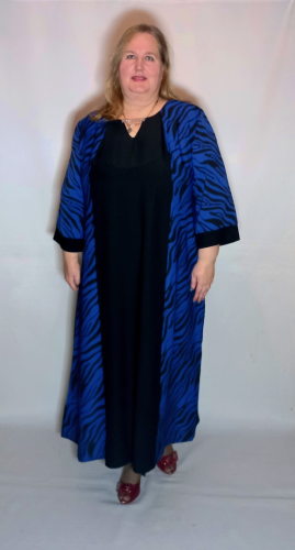 Платье "Антонина" , синий (Киргизия, разные фабрики) — размеры 64-66