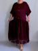 Платье с вышивкой "Елена" бордо (Smart-Woman, Россия) — размеры 56-58, 64-66, 68-70, 80-82