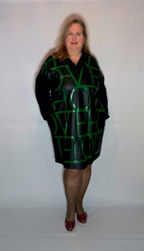 Платье-туника "Шик" ( зеленый) (Киргизия, разные фабрики) — размеры 62