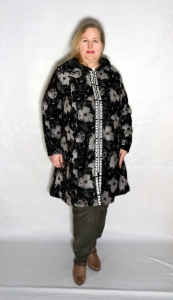 Кардиган-ветровка "FASHION"  серые цветы